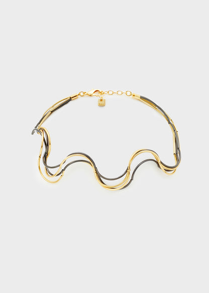 COLLANA ONDE MORBIDA PLAC.ORO 18KT